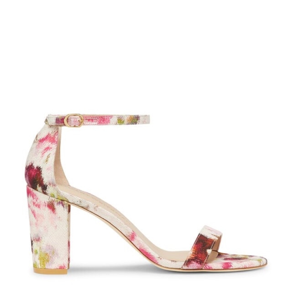 Stuart Weitzman Multi Floral City‎ Sandals Heels size 7.5 - Picture 5 of 15
